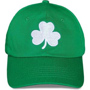 St Patricks Day hat for Men Women Clover Baseball Cap Shamrock Embroidered Green Gifts Saint Pattys Costume Funny
