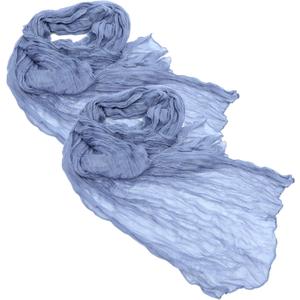 2pcs Bohemian Style Table Runner Elegant Decoration for Weddings and Parties Delicate Tablecloth Cover for Dining Tables Easy to Fold and Store (Blue)