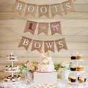 Boot or Bows Gender Reveal Banner, Boy or Girl Burlap Banner Gender Reveal Decorations, Baby Shower Party Decorations, Boots Or Bows Party Decoration Sign