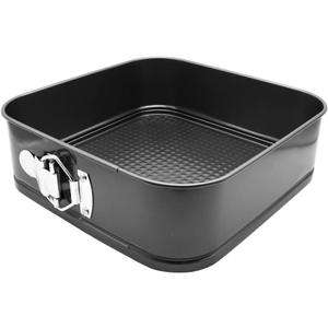 1 Piece Square Springform Cake Tin for Baking Non Stick, Pudding Pan, Bake Tin for Cake, Carbon Steel, 22 cm