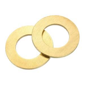 uxcell M27 Flat Washer, 2 Pcs Brass Ring Flat Washers 50mm OD 3mm Thick Metal Sealing Gasket Ring for Screws Bolts Nuts