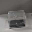 Mini-Helmet-Display-Case, UV Protection Acrylic Display Case Souvenirs and Collectibles Box for MINI Football Helmets with Black Base & Riser (Black Base & Riser, Stackable)