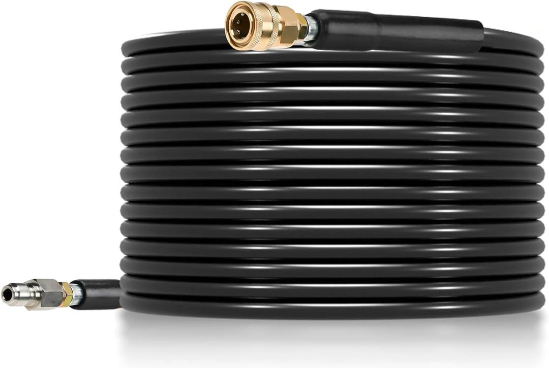25ft Pressure Washer Hose, Power Washer Hose with 3/8 Inch Quick Connect,5800PSI Kink-Free Pressure Washer Extension Hose, Replacement Power Washer Hose for Gas Electric Pressure Washers