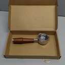 51mm Bottomless Portafilter for CM5418, 3 Ears Portafilter with 51mm Puck Screen Compatible for CASABREWS Espresso Machine CM5418, 3700Essential and 5418Pro, Stainless Steel Filter Holder and Filter (Silver&Wood)