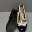 ForeMode Bow Mary Jane Shoes High Heels Closed Round Toe Pumps Leather Summer Sweet Shoe 9