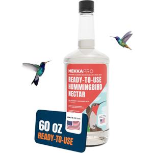 2 x MEKKAPRO Premium Hummingbird Nectar - 60oz - Attract, Delight, and Energize Your Garden with Our Irresistible Sugar-Packed Formula - No Mess, No Fridge Needed - Ready-to-Use Convenience (EXP 12/01/26)