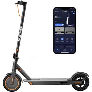 VOLPAM Adult Electric Scooter, 350W/500WMotor, 8.5"/10" Solid Tires, 19/22Mph, 32/28/23/21/18/16Miles Max Range, Dual Braking