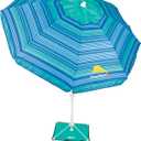 Tommy Bahama ANCHORX Adjustable Beach Umbrella Base System with Sand Anchor and Carrying Bag, SPF 50+ Protection Portable Outdoor Market Umbrella