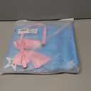 Fairy Godmother Costume Set, Fairy Costume Accessories with Blue Fairy Hooded Cloak Bow Tie Star Stick for Women (Blue)