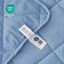 Cozy Bliss Cooling Throw Blanket for Hot Sleepers 50"x70", Q-Max 0.45 Cooling Comfort, Cold Blankets for Night Sweats Sleeping, Ultra-Cool Lightweight Breathable Summer Blanket for Couch Bed, Blue