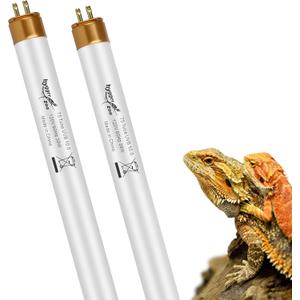 UVB Light for Reptiles Bearded Dragon, 2 Pack T5 UVB Reptile Light UVB Bulb 10.0 39W UVA UVB Reptile Light Bulb Terrarium Light Lamp Tube for Turtle Chameleon Leopard Gecko Snake Tank, 34 Inch