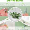 Hanging Planters, 5 Pcs 11" Hanging Pots, White Hanging Flower Pots, Hanging Plant Pots Baskets for Plants with Drainage Trays, Hanging Chains and Ceiling Hooks, Come with Free Garden Tools Set