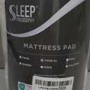 Sleep Philosophy Twin XL Mattress Pad, Cotton Mattress Protector Classic Cloud Quilted Bed Cover, All Natural Breathable Mattress Topper Fitted Pocket Fits Up to 16", Machine Washable, Twin XL White