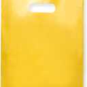 Merchandise Bags Gold Color 100 Count 9"x12" Extra Thick 1.5Mil Glossy Bags With Handles