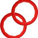 Adjustable Silicone Pie Crust Shields - Baking Protectors Cover Ring Fits 8-11.4 Inch Pies (2 PCS (Red)