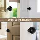 Saillong 6 Sets Vintage Style Door Knob Set with Spindle, Old Style Door Knob Replacement with Electroplate Design, 2.2inch, Outside Diameter for Interior Doors(Matte Black)