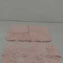 MIULEE Pink Bathroom Rugs Sets 2 Piece - Absorbent Bath Mats Set Made of Thick Fluffy Microsiber for Bathroom Floor, Tub or Entryway, Non Slip Rubber Backside, Machine Washable - Blush, 16''x24''
