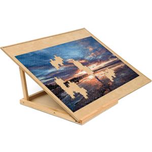 Becko US 1000-pc Jigsaw Puzzle Board with Bracket/Stand, Portable Jigsaw Puzzle Table with 2 Angle Adjustments, Premium Smooth Flannel Surface, for 1000 Piece Horizontal/Vertical Jigsaw Puzzles