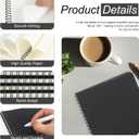 miikoul 60 Packs A5 Spiral Notebooks, Black Ruled Notebooks Bulk, 8.0"5.6", 60 Sheets/120 Pages, Hardcover Lined Journal Notepad Travel Notebooks for Office and Back to School Supplies