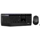 Logitech MK345 Wireless Keyboard and Mouse Combo with Palm Rest, 2.4 GHz USB Receiver, Compatible with PC, Laptop, Black