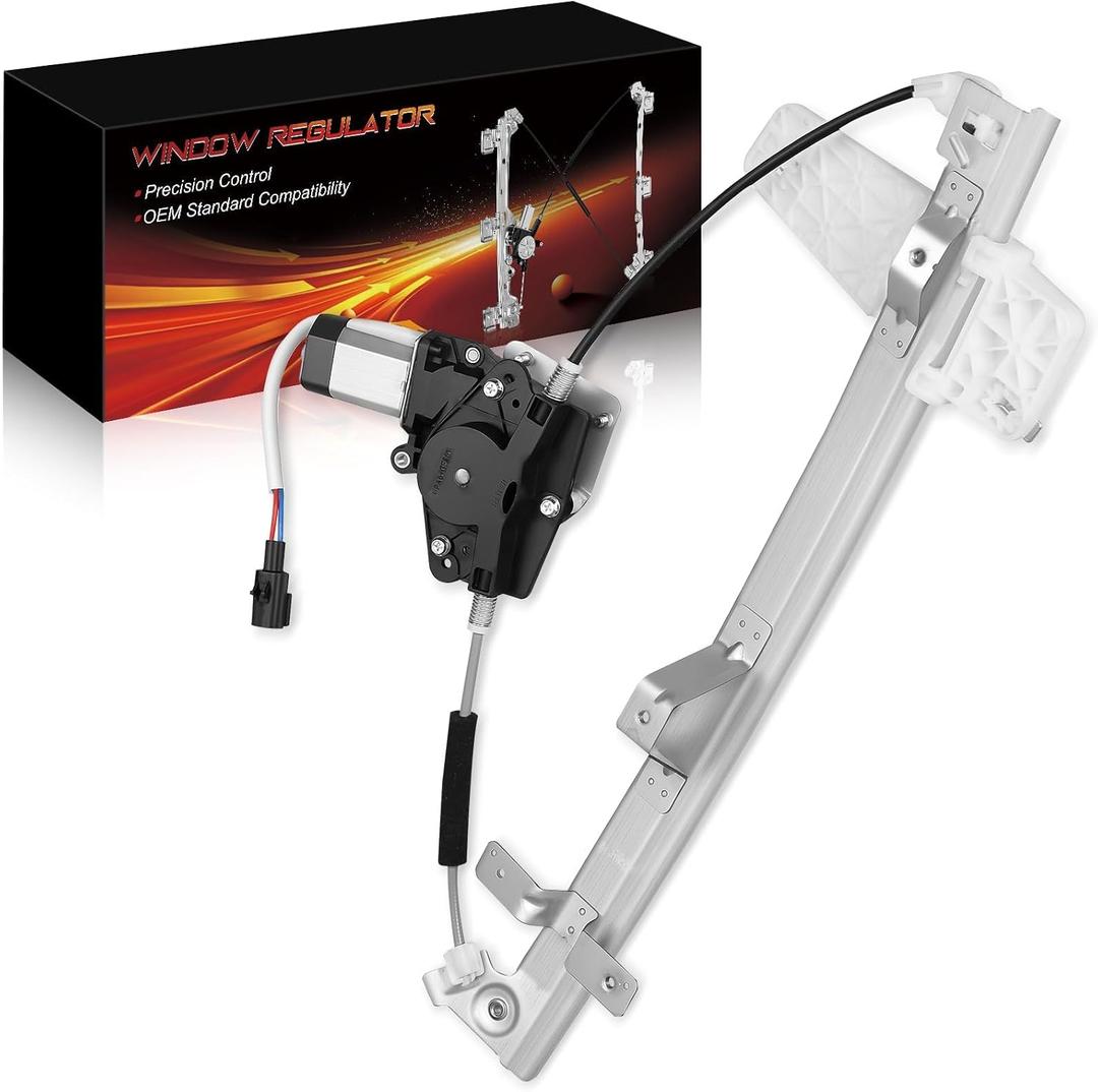 Front Left Driver Side Power Window Regulator with Motor for:-Jeep WJ Cherokee 2000, Grand Cherokee 2000 2001 2002 2003 2004, 2 Pins Connector Replace# 55363287AA 741-556 741556 55363287AB