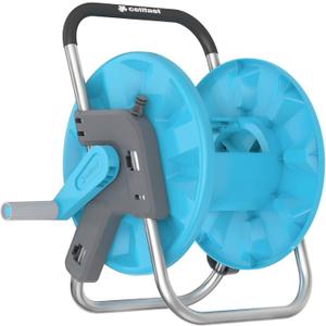 Garden Hose Reel ALUPLUS 1/2" 45m, Aluminium Construction, Light, Convenient Transport and Storage of The Hose, Prevents Twisting, 55-150