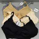 GXXGE 4Pack Nursing Bra for Breastfeeding Maternity Bras Push Up Silk Seamless Pregnancy Bralette Underwear
 Size XXXL