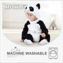 MICHLEY Unisex Baby Animal Costume Winter Autumn Flannel Hooded Romper Cosplay Jumpsuit (White, S)
