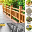 Goovilla 6x6 Post Caps Black(Actual 5.5" x 5.5"), 8 Pack Fence Post Caps with 16 Screws and Easy Installation, Sturdy Waterproof Plastic Deck Post Caps with Frosted Finishing Touch, Protect Wood Post