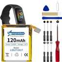 for Fitbit Charge 5 Battery Upgraded [120mAh] LSS271617 Battery for Fitness Smartwatch FB421 Replacement with Repair Tool Kit