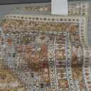 zesthome Runner Rug 2x5 - Stain Resistant Machine Washable Rug, Non Slip Vintage Hallway Runner Rugs, Low Pile Lightweight Runners for Kitchen, Entryway and Corridor (Orange)