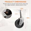 4 Pcs 12293 Wet Dry Vacuum Caster Wheel Compatible with Ridgid, Craftsman, Dewalt Vacuums, Shop Vac Replacement Parts for RV1250, RT1200, 1650RV, WD1850M, WD1635M Models