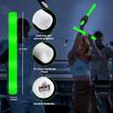 60Pcs LED Glow Foam Sticks Bulk,Light Up Glow Sticks with 3 Flashing Modes,Green Glow Wands Party Pack,Glow In The Dark Party Supplies for Halloween,Christmas,St.Patrick,Easter,Birthday