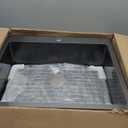 25 x 22 Inch Black Kitchen Sink, Top mount Drop In Stainless Steel Single Bowl Kitchen Sink, 16 Gauge Extra-Thick Modern Bar Prep RV Laundry Sinks with Dish Grid and Basket Strainer