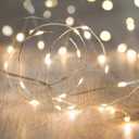 ANJAYLIA 16.5Ft 50 LED Fairy Lights Battery Operated String Lights for Party Home Wedding Festival Decoration, Warm White