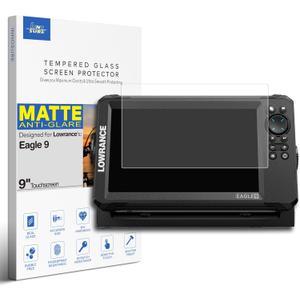 Premium Tempered Glass Screen Protector for Lowrance Eagle 9 Inch Touchscreen Fish Finders Accessories Anti Glare (Matte)