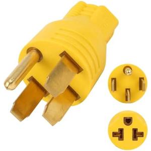 Copgge NEMA 14-50P to 5-15R 5-20R 6-15R 6-20R Compact 240V 50 Amp 3 Prong Male Plug to 240V 15 Amp 20 Amp 3 Prong Female Receptacle For Generator Welder Washer Dryer EV Charging Cord Adapter Connector