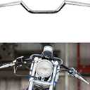 FLYPIG Motorcycle 7/8" Handlebar Drag Bar Ace Clubman Style Handlebars 22MM Handlebar Universal For Pit Dirt Bike Motocross Bobber Custom Mini Bike Chrome