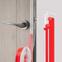 Storystore Upgrade T-Shaped Door Draft Stopper, 1.97 Inch x 42 FT Weather Stripping Seal Strip Shower Sweep, Clear Silicone Seal Strip