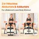 HXD-ERGO Hip Abductor/Adductor Machine for Home Gym, 6-Level Glute Machine & Thigh Workout Equipment, Booty Builder with Plush Padding, Compact Leg Exercise Euipment for Women & Men