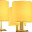 LAMPWELL LEBE Yellow Small Lamp Shades Clip on Bulb Set of 2,Mini Drum Sconce Shades,Clip on Lamp Shade for Table Lamps Chandelier Shades,5.2"5.2"H5.2",Fabric Replacement Lamp Shades