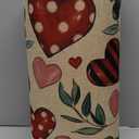 Artoid Mode Leaves Heart Valentines Kitchen Mats Set of 2, Low-Profile Home Decor Kitchen Rugs for Floor - 17x29 and 17x47 Inch