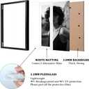 Egofine 12x16 Picture Frame Black, Display for 9x12 or 11x14 with Mat, Metal Thin Photo Frame Covered by Plexiglass for Wall Mounting and Tabletop, 1 Pack