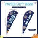 Breling 2 Pcs 5.4 ft 2026 Vbs Feather Flying Flag for Outdoor Welcome Church Banner Illumination Theme Decoration Inspirational Christian Hanging Sign for Easter Worship Religious Event