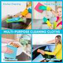 Orighty Microfiber Cleaning Cloth, 24 Pack Highly Absorbent Cleaning Rags, Household Cleaning Supplies, Reusable Lint Free Cloths Microfiber Rag for House, Kitchen, Car Care, 12x11 inch (Multicolor)