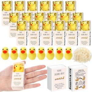 Wettarn 36 Sets Duck Gifts Cute Stress Balls with Support Gift Boxes You're Great Party Favors for Employee Coworker Friends Office Positive Relief Desk Decor