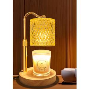 Candle Warmer Lamp with Timer Dimmer Adjustable Height, Birthday Gifts for Women, Candle Warmer for Jar Candles House Warming Gifts New Home Decor (Gold)