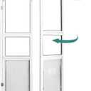 XL Dog Door for Sliding Glass Door - 81 3/4 Inch Doggy Door for Large - Extra Large Sliding Door Dog Door Insert - Left Open from Inside