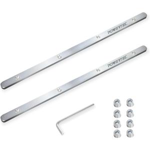 POWERTEC 71358 Track Saw Guide Rail Connector Set for Festool, Makita, DeWalt, and Triton | Pack of 2