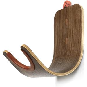 Plywood Guitar Wall Mount Holder with Pick Slot on top, Modern and Unique Design Guitar Hanger for Bass Acoustic Electric Guitars Ukulele Folk Violin Mandolin Banjo Skateboard Stand (Brown)